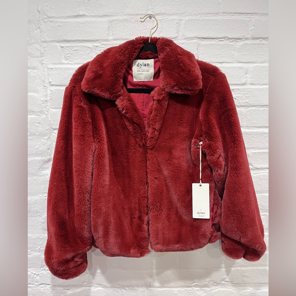 Dylan red faux fur coat/jacket